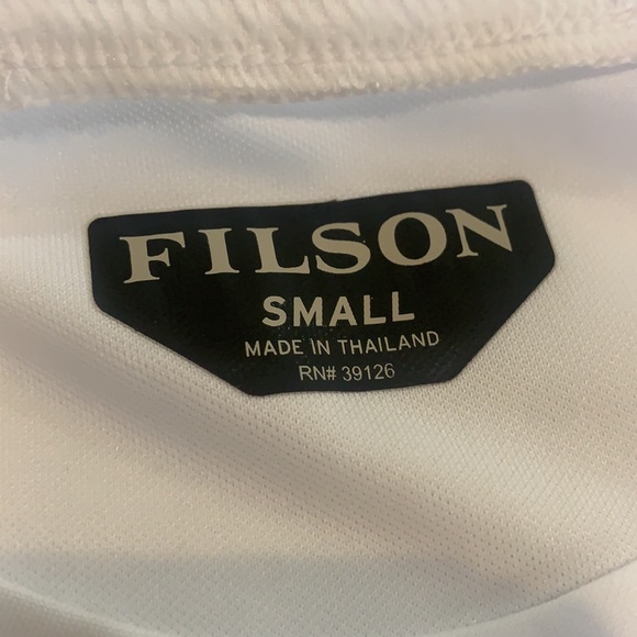 C.C. Filson Long Sleeve Barrier T-Shirt, NEW  White - Picture 5 of 5
